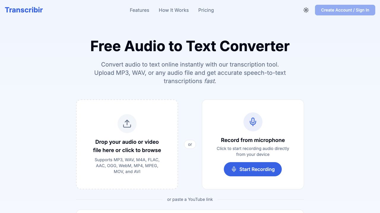 Transcribir audio-to-text converter